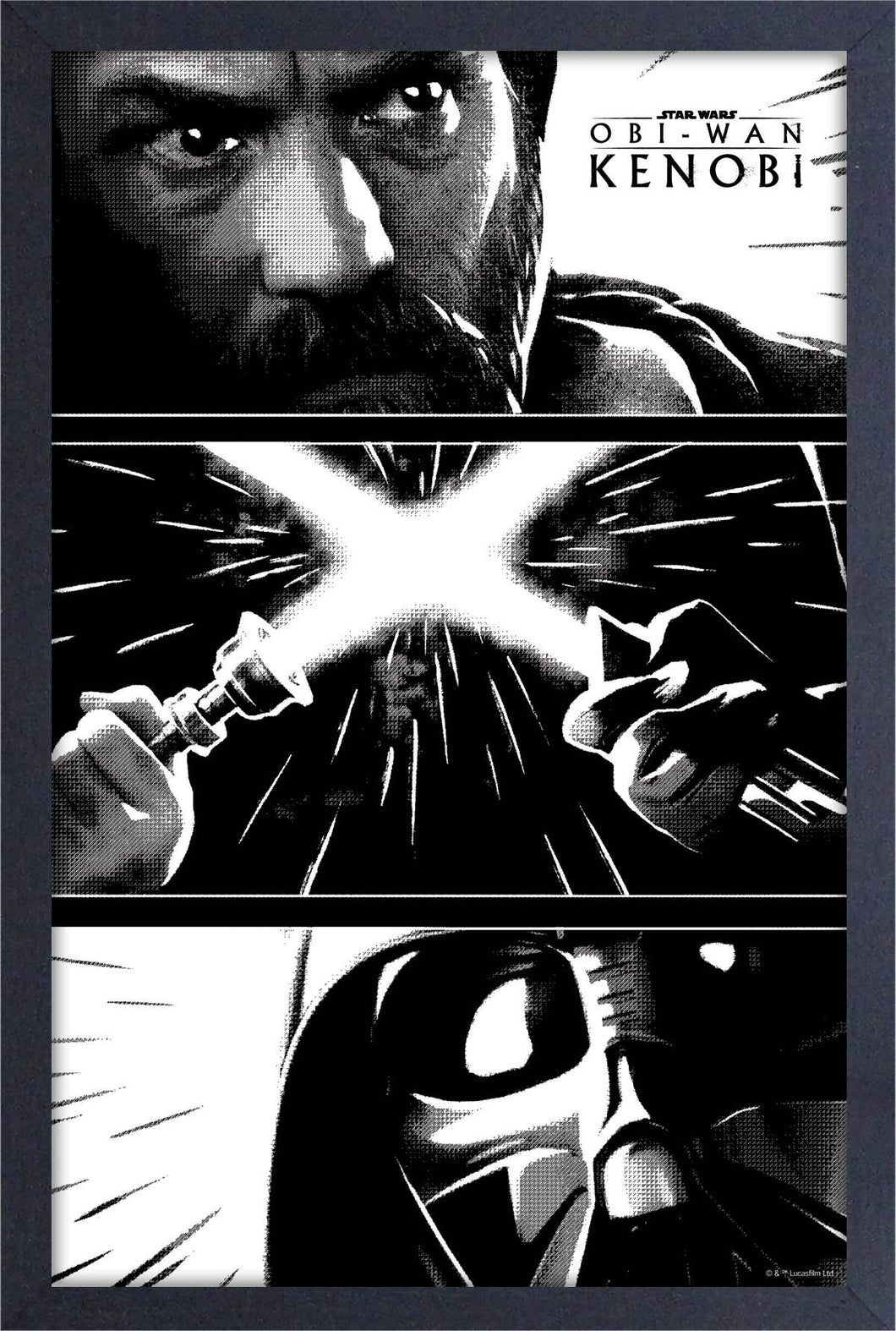 Obi Wan-Comic Framed Print