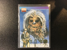 1993 Topps SW Galaxy Card #135 Chewbacca By Russel Walks