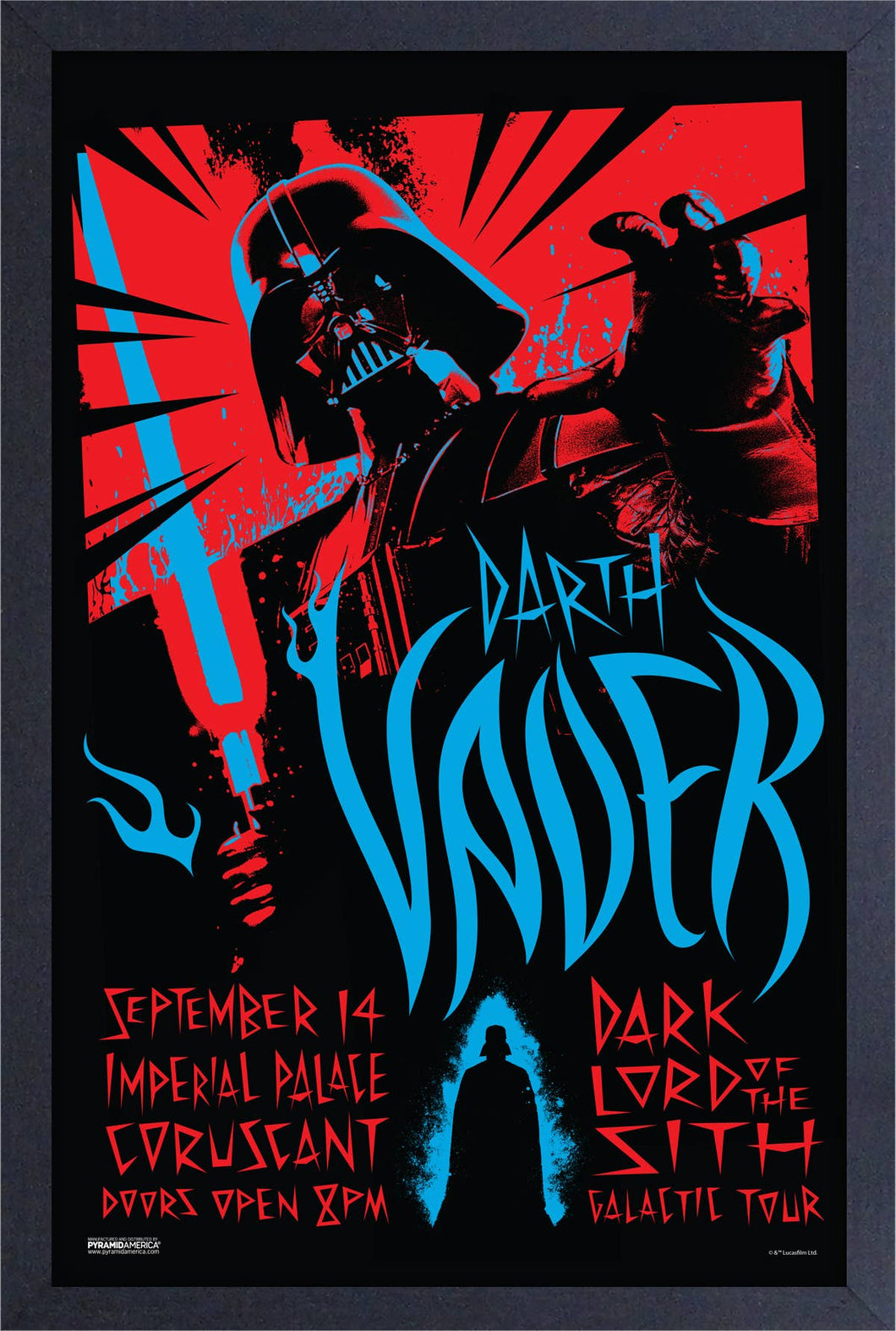 Rock Poster- Vader Framed Print