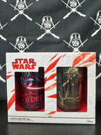 2 Piece Glass Set Darth Vader & Yoda