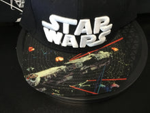 Star Wars Black SnapBack Hat W/ Classic logo. Millennium Falcon vs. Tie Fighter Bill