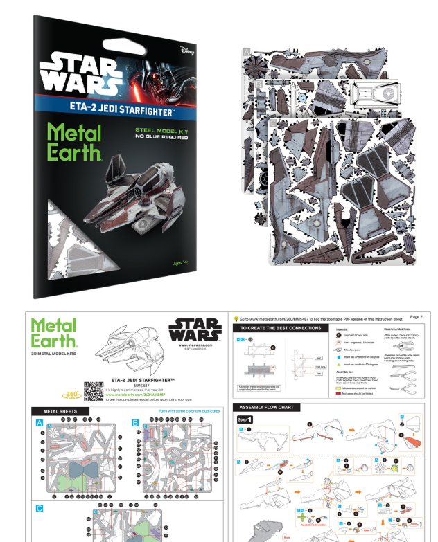 ETA-2 Jedi Starfighter™ Metal Earth DIY model kit