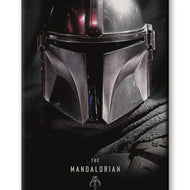 Star Wars - the Mandalorian Black Flat Magnet (2.5" X 3.5")
