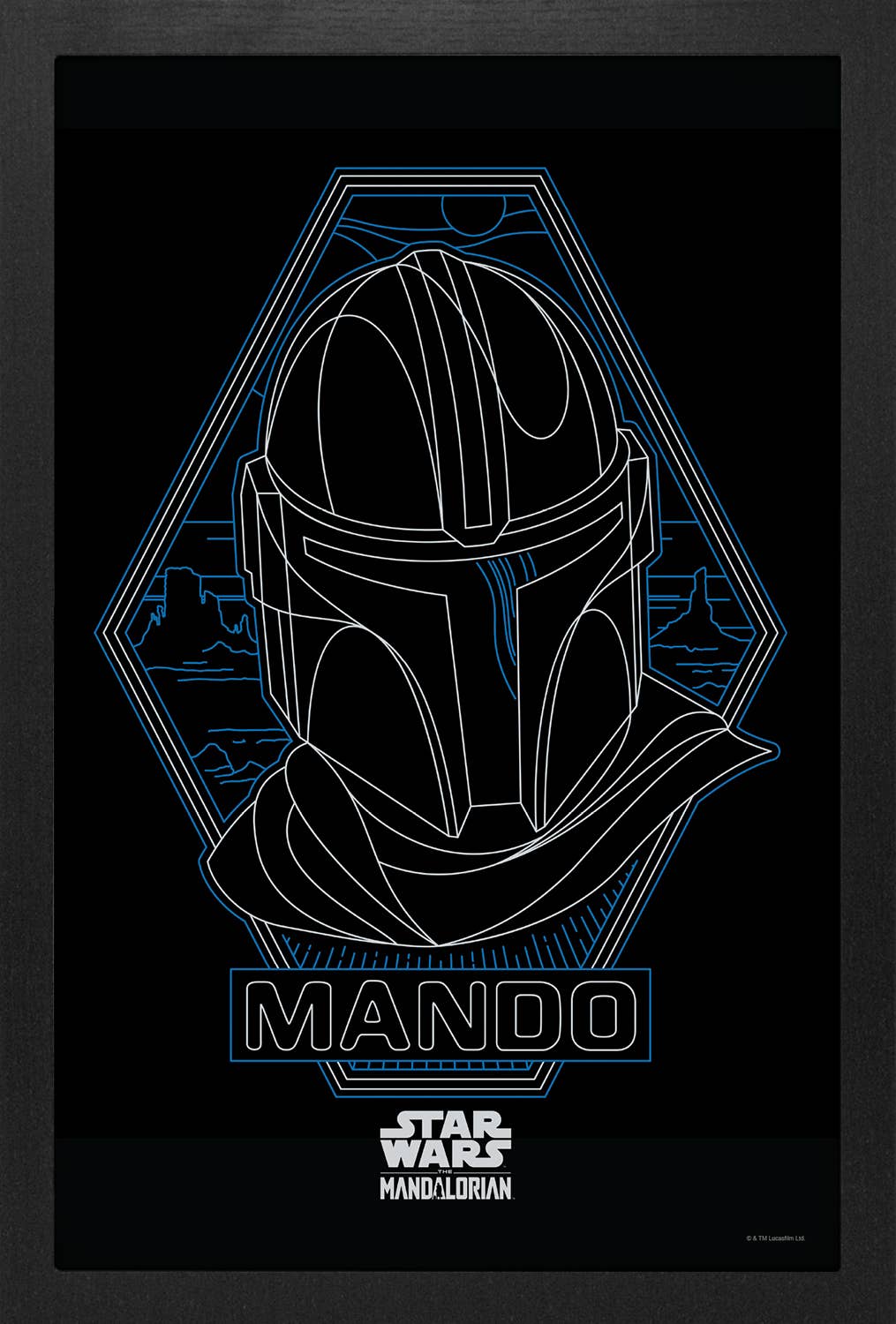 Mandalorian - Mando Lines Framed Print