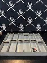 1977 Kenner Action Figure Carrying Case Gray Tray with Stickers