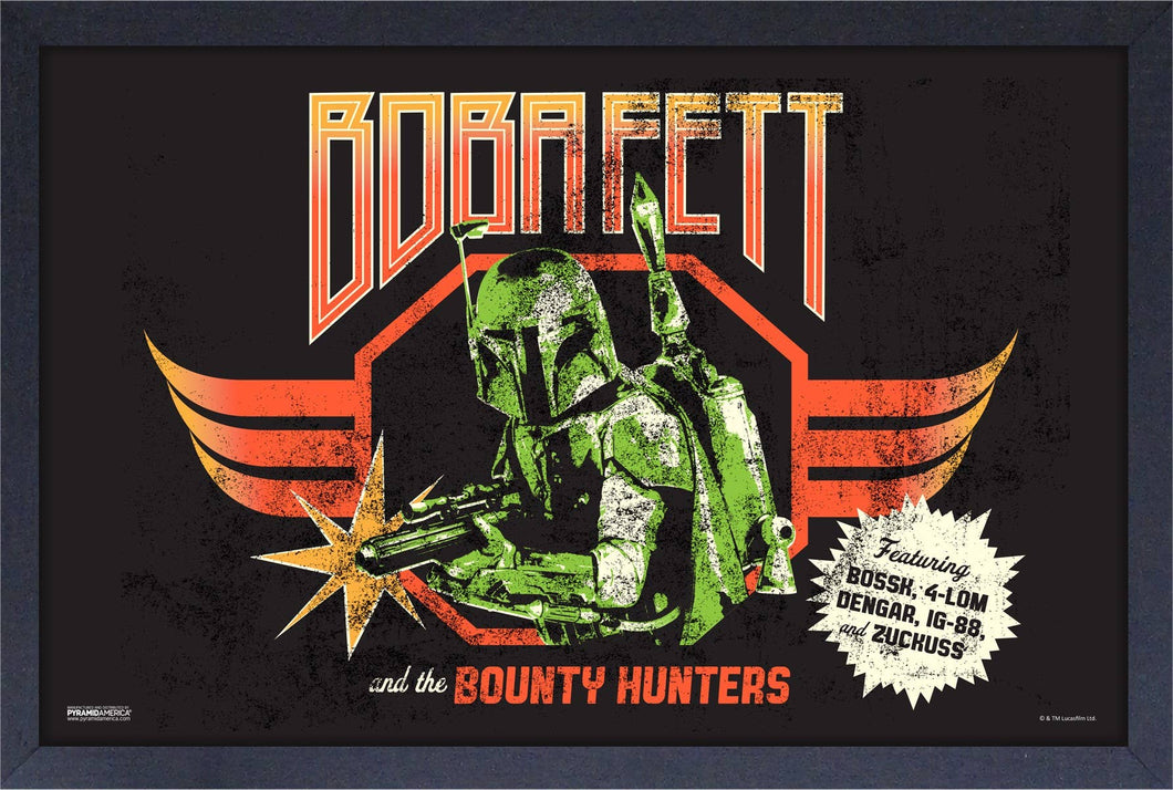 Rock Poster- Boba Fett Framed Print