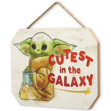 Baby Yoda Cutest In The Galaxy Wood Wall Decor