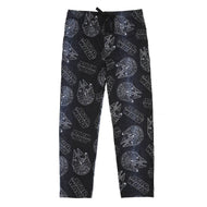 Men's Adult Black Star Wars Sleep Pants - Galactic Comfort for Sci-Fi Fans