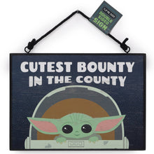 The Mandalorian Cutest Bounty Wood Hanging Sign
