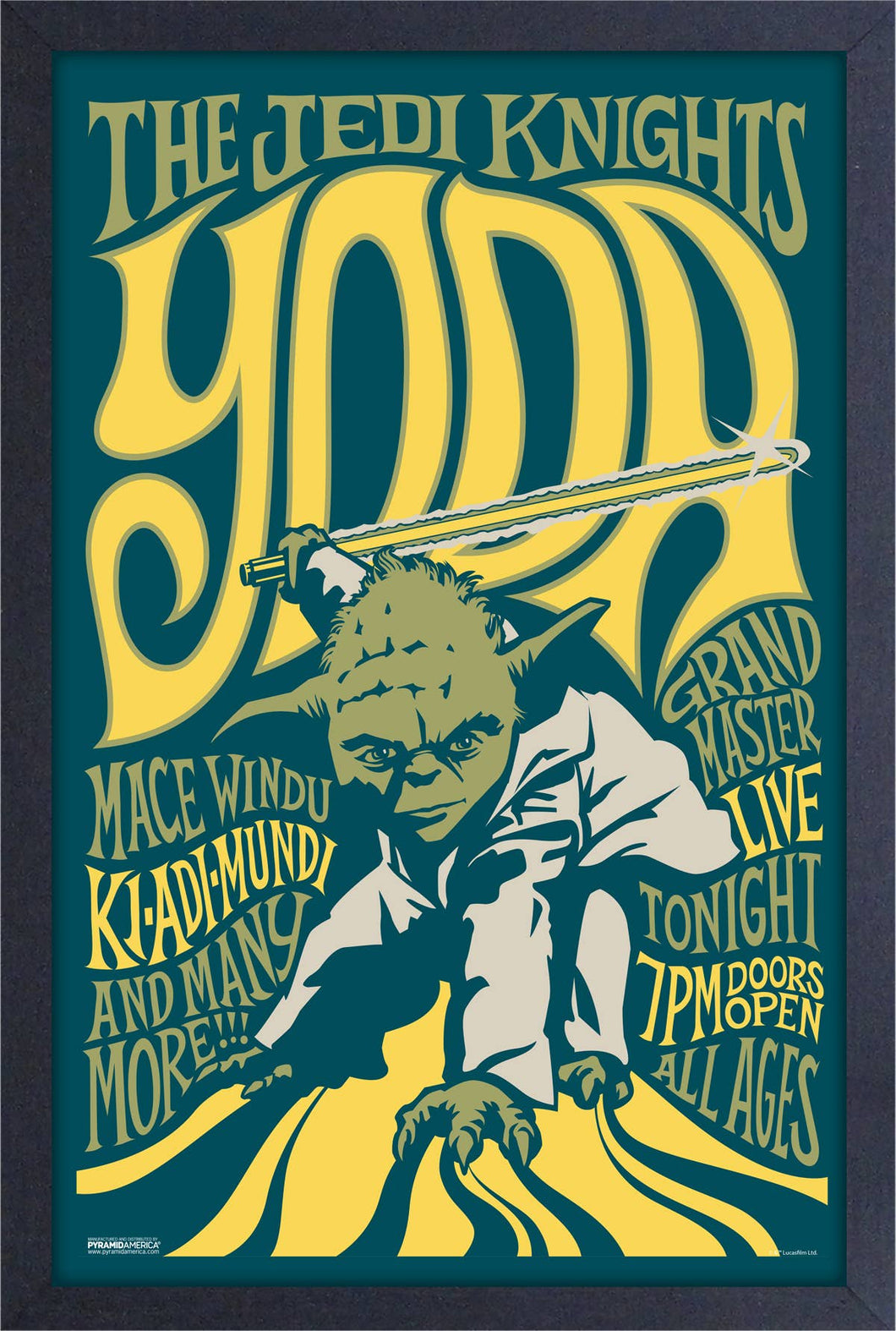 Rock Poster- Yoda Framed Print