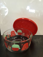 Pyrex 4-Cup Holiday Red Lid