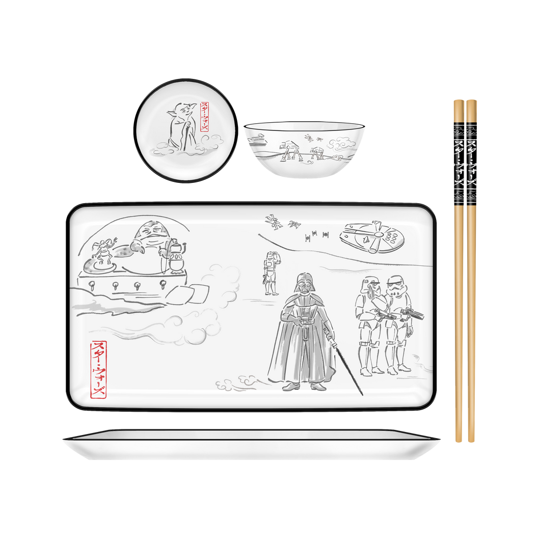 Star Wars Global Art Scene Boxed 3pc Ceramic Sushi Set