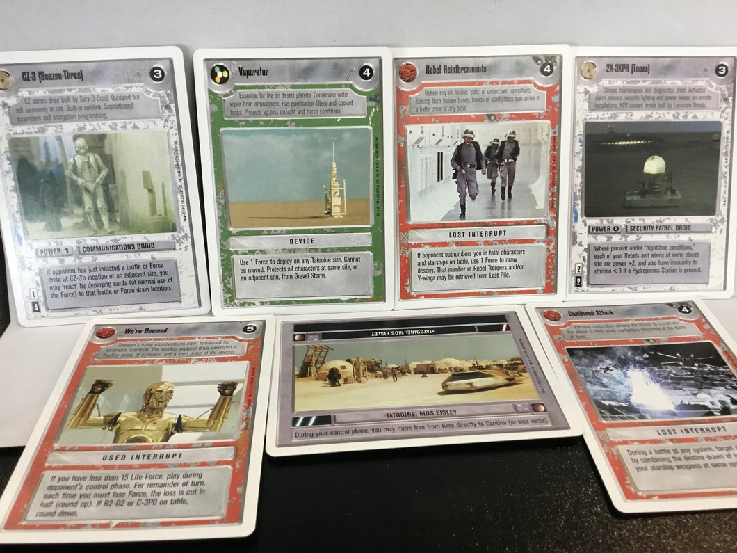 SW Customizable Card Game (7different cards)