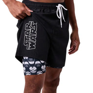 Stormtrooper Helmets Men's Black Gym Pajama Shorts