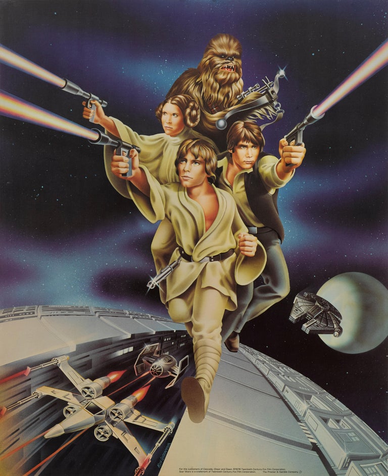 1978 Proctor & Gamble Vintage SW Han Solo, Leia, & Chewbacca poster by Ken Goldammer