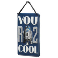 You R 2 Cool R2D2 Star Wars Hanging Metal Sign