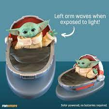 Mandalorian The Child Solar Powered Dashboard Waver
