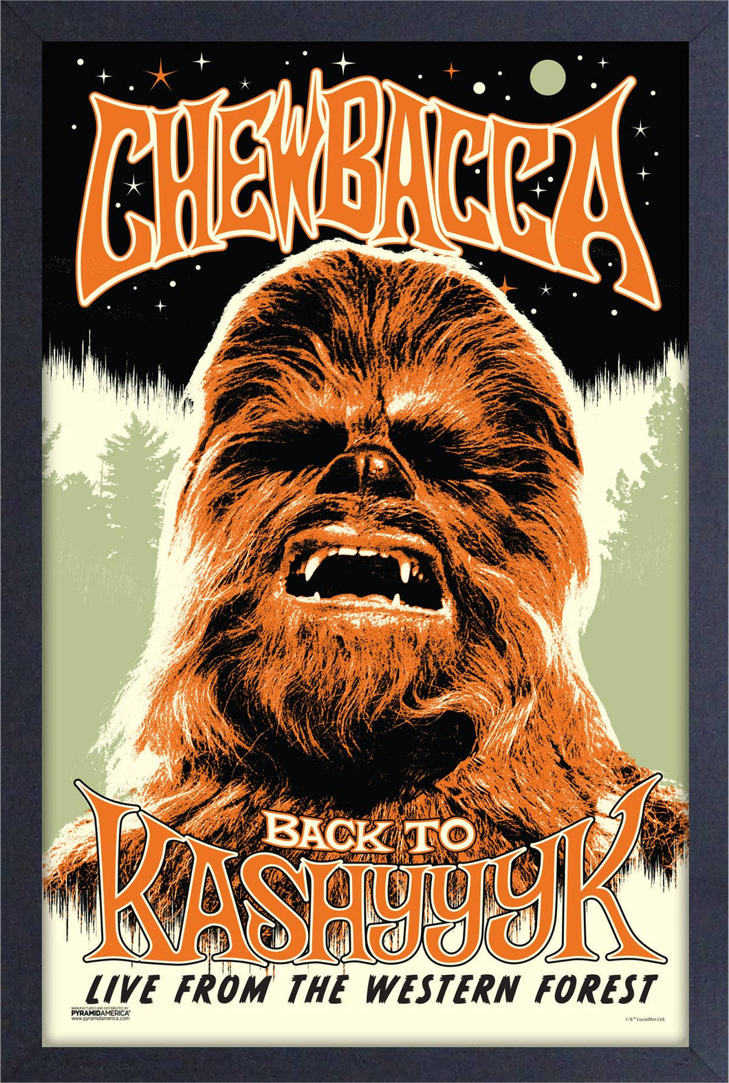 Rock Poster- Chewbacca Framed Print