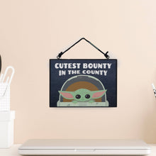 The Mandalorian Cutest Bounty Wood Hanging Sign