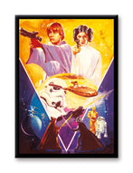 Star Wars - Retro Ep 4 Poster Flat Magnet (2.5" x 3.5")