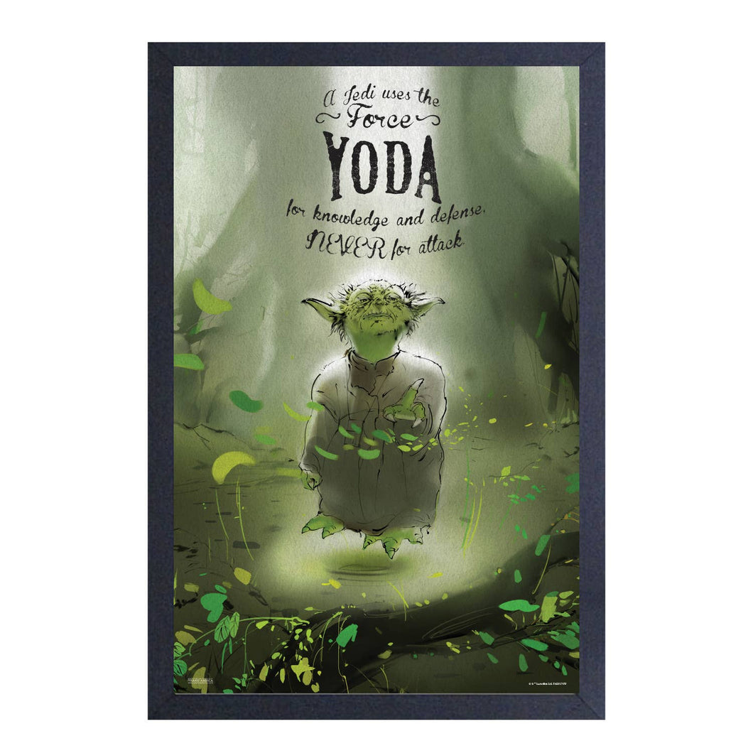 Star Wars - Yoda Quote Framed Print