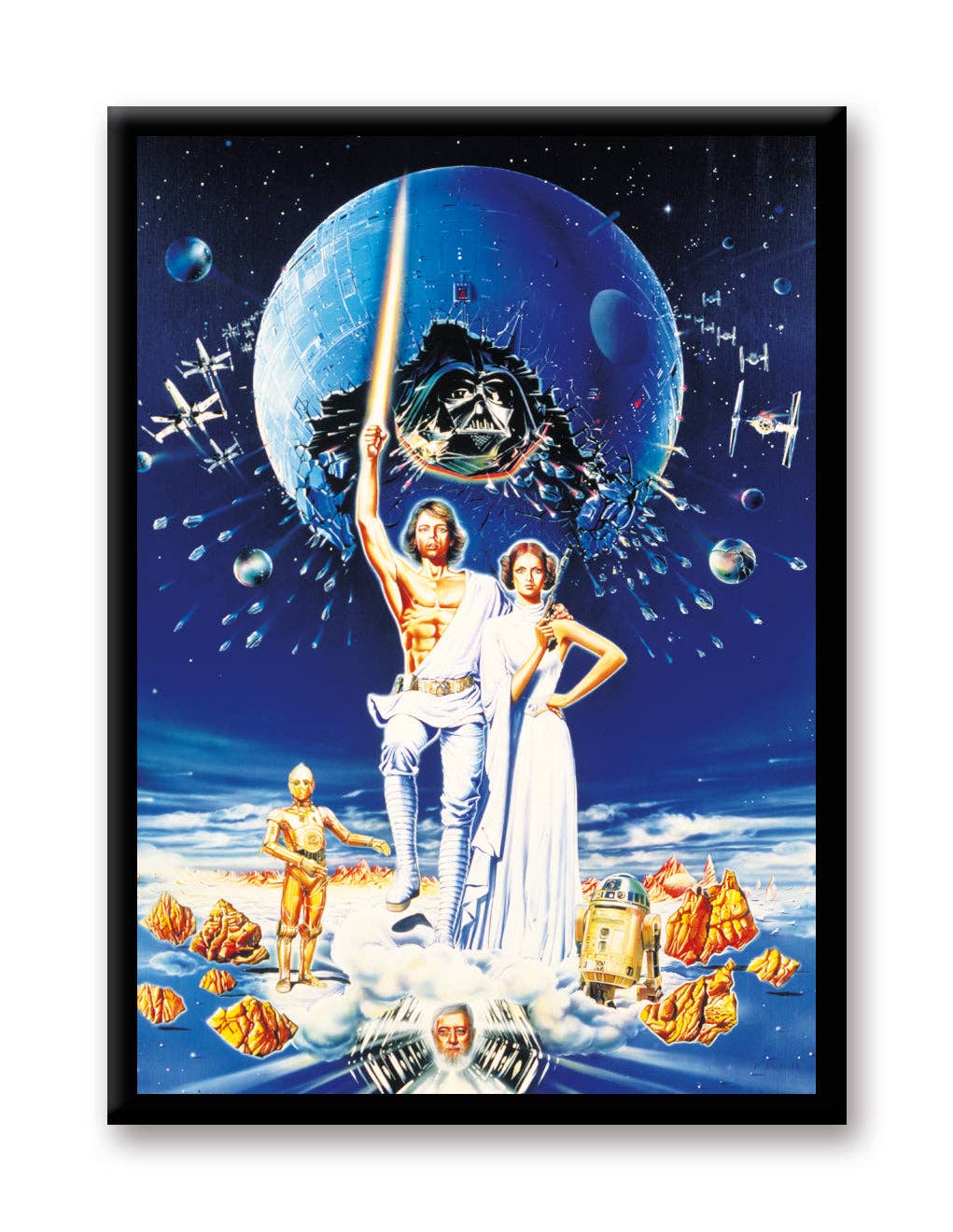Star Wars - Retro Luke and Leia Poster Flat Magnet (2.5