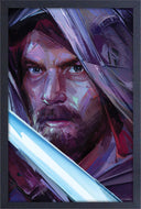 Obi Wan-Brushed Framed Print