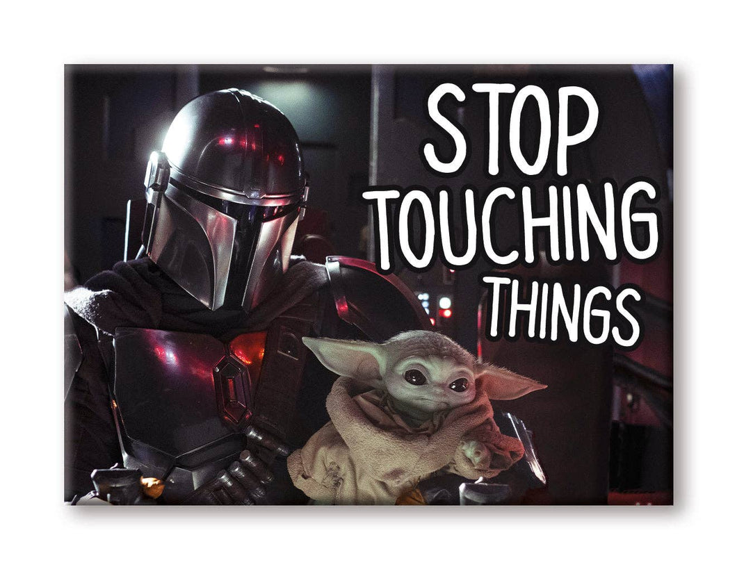 Star Wars Mandalorian - The Child Stop Touching Flat Magnet