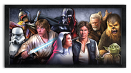 Star Wars Characters Gel Coat 10" x 18" Framed MDF Wall Art