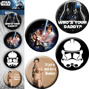 Pin-on Button - 1.25 Inch - Star Wars - Set Of 4, Variant #1