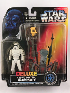 Deluxe Crowd Control Stormtrooper w/thruster and claw POTF 1996